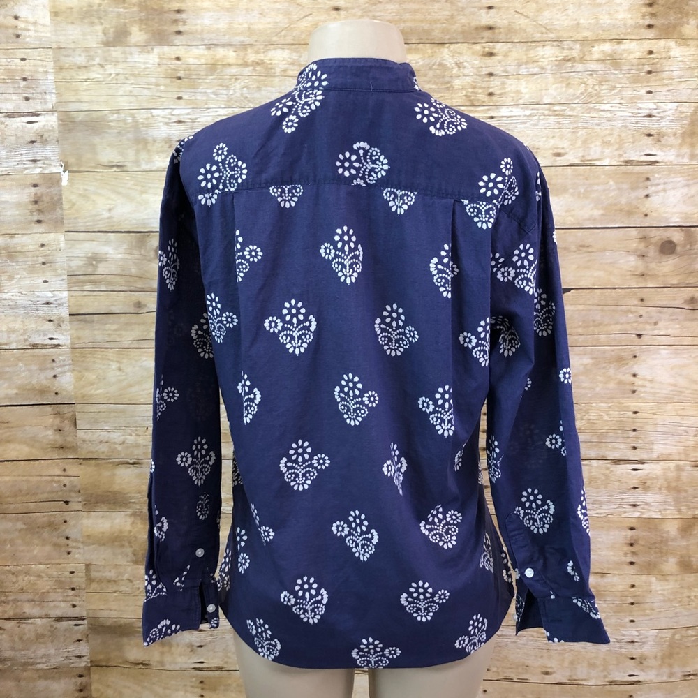 🛍MADEWELL 3/4 Button Up Long Sleeve Blouse Small - Picture 4 of 5